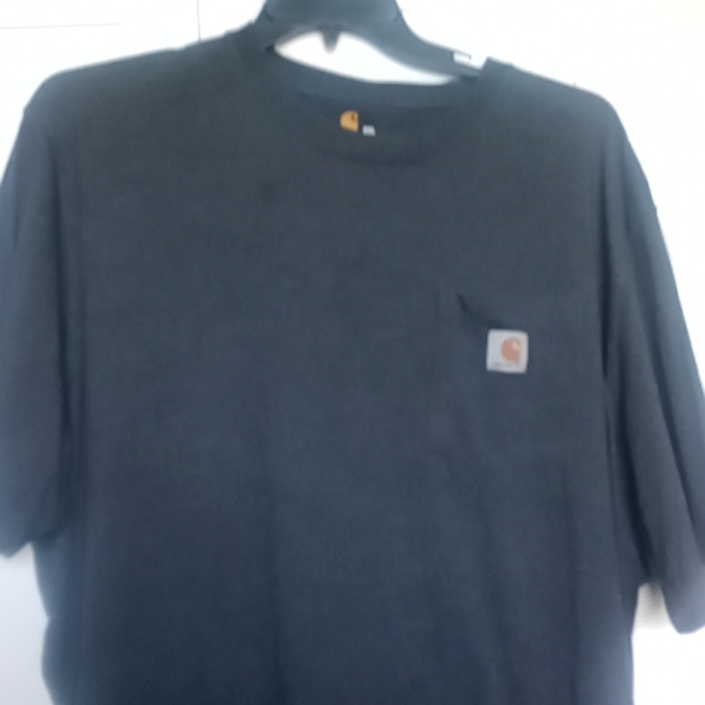 EUC CARHARTT Original Fit Gray Tee Shirt 2XL w/front pocket - Picture 1 of 4